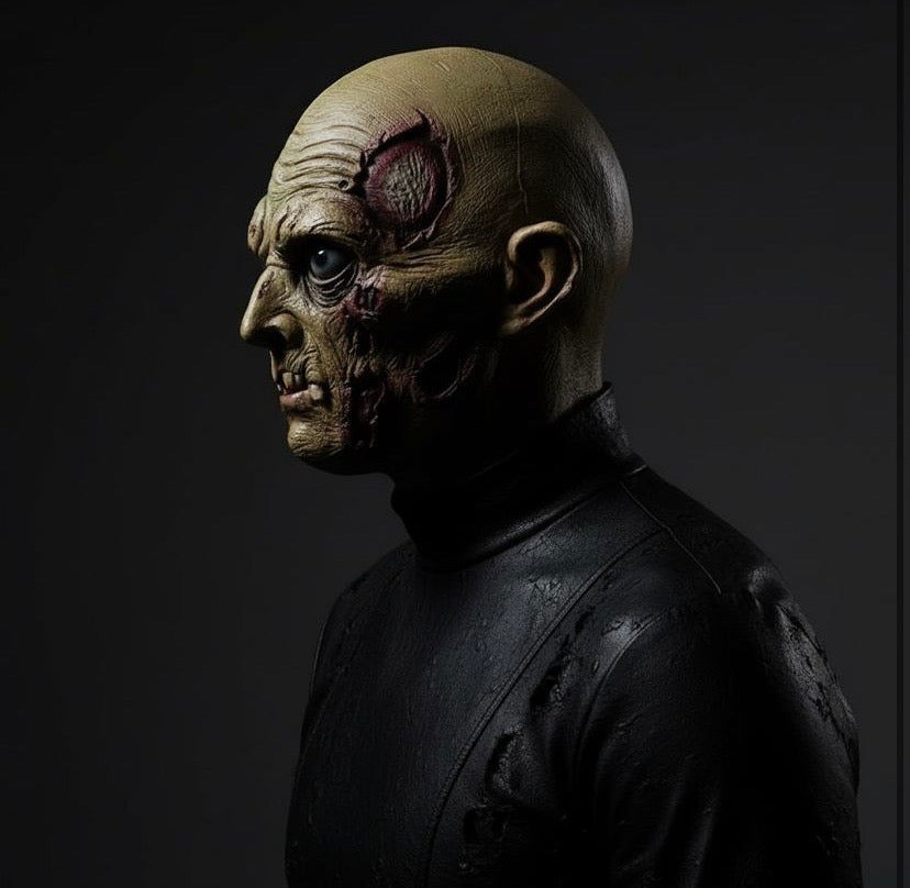 Eerie Latex Elder Zombie Mask – Realistic Halloween Horror Costume Accessory