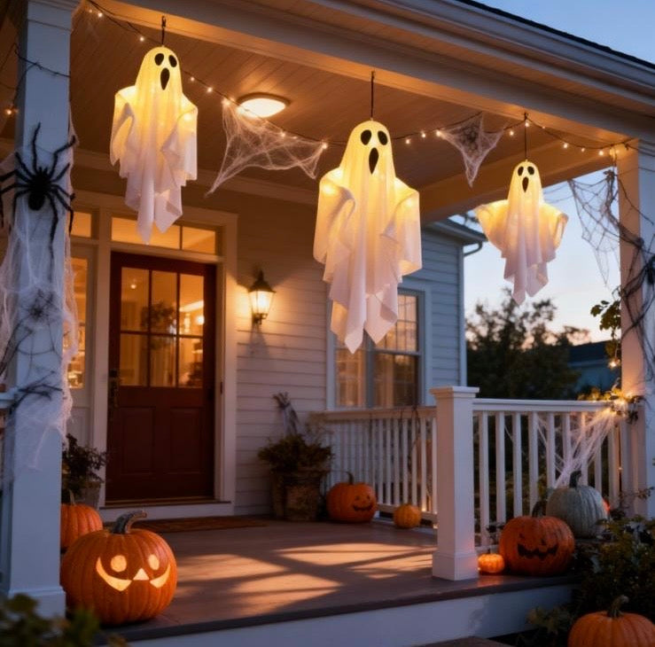 Halloween LED Glow Ghost – Indoor & Outdoor Haunted House Decoration