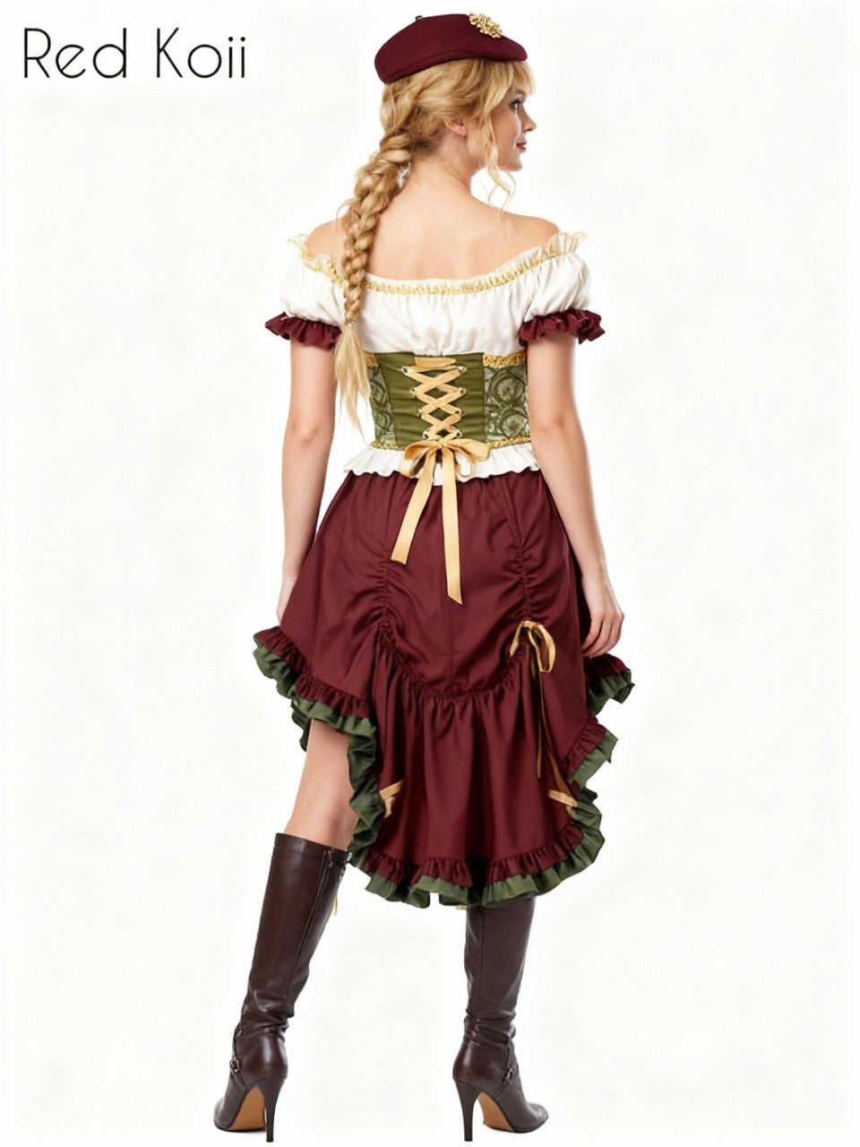 Festival Maid Costume – Vintage Oktoberfest Dress for Women, Halloween & Party Outfit