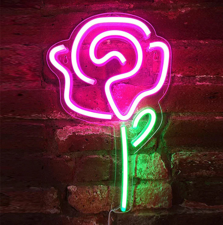 LED Transparent Backboard Neon Light β Modern Wall Decor Sign for Bedroom, Bar & Party