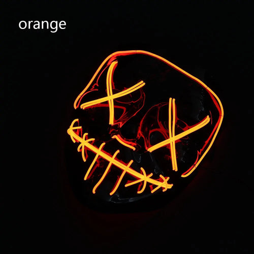 Glowing LED Halloween Mask – Light Up Cosplay Mask for Men & Women