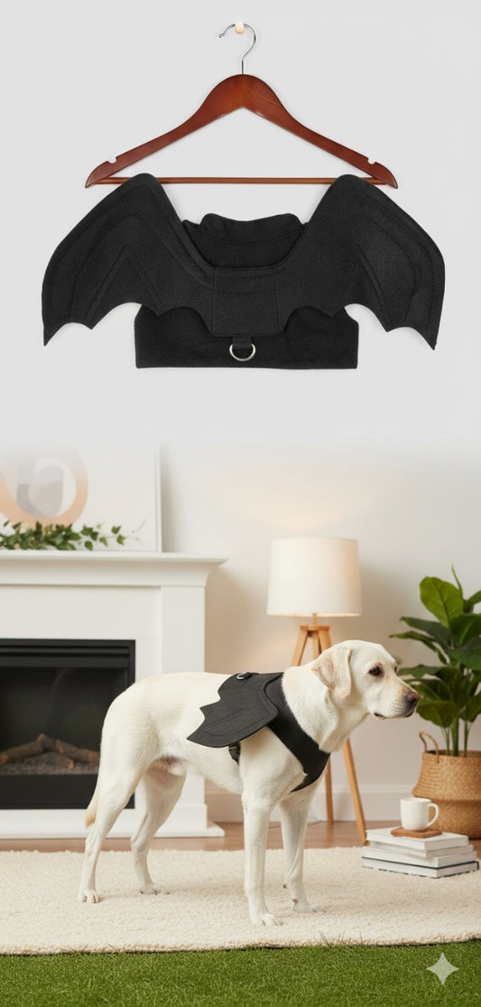 Halloween Bat Wings Pet Costume – RYPET Dog & Cat Outfit for Parties (Large)