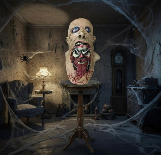 Ghastly Zombie Doll Mask – Scary Halloween Horror Costume for Adults