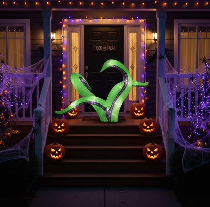 2 Pack Halloween Inflatable Octopus Tentacles – LED Blow-Up Hanging Outdoor Decoration