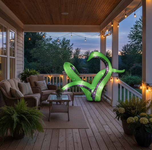2 Pack Halloween Inflatable Octopus Tentacles – LED Blow-Up Hanging Outdoor Decoration