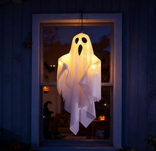 Halloween LED Glow Ghost – Indoor & Outdoor Haunted House Decoration