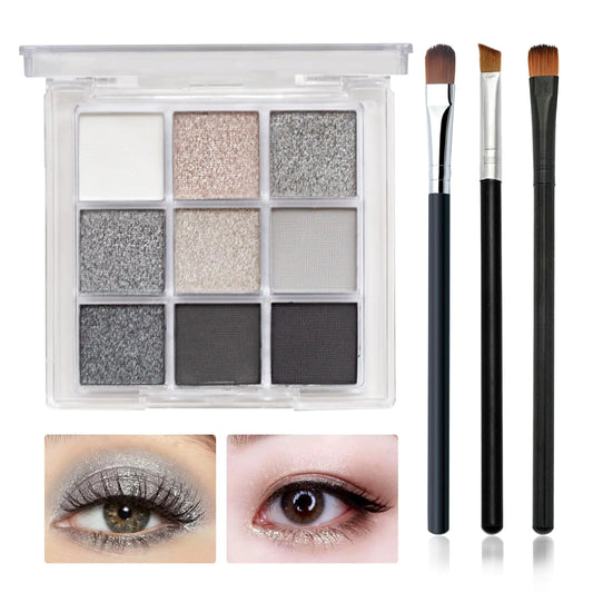 15-Color Smoky Eyeshadow Palette – Matte & Shimmer with Brushes